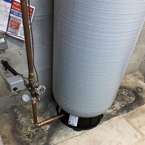 Well pressure tank installed by Proven Plumbing